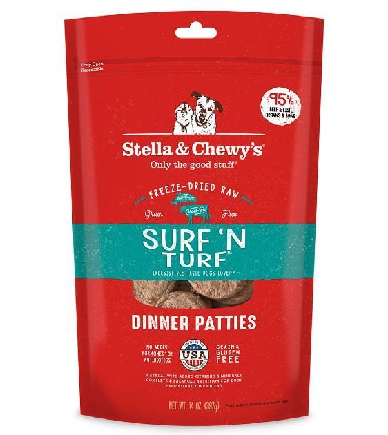 Stella Chewy's Freeze-Dried Raw Surf 'N Turf Dinner Patties Dog