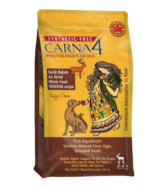 Carna4 Easy Chew Quick Baked Air Dried Venison Recipe Dry Dog Food