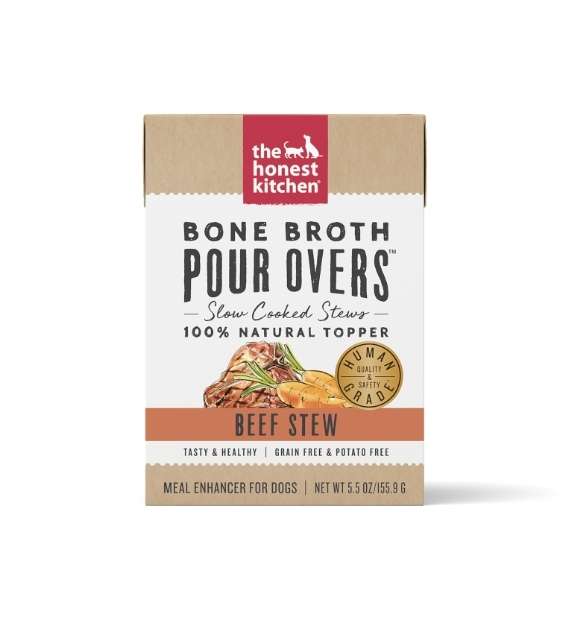 15% OFF: The Honest Kitchen Bone Broth Pour Overs (Beef Stew) Wet Dog Food - Good Dog People™