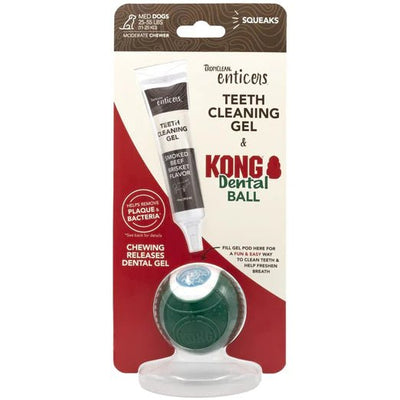 15% OFF: TropiClean Enticers Teeth Cleaning Gel & Kong Dental Ball Dog Toy Kit - Good Dog People™