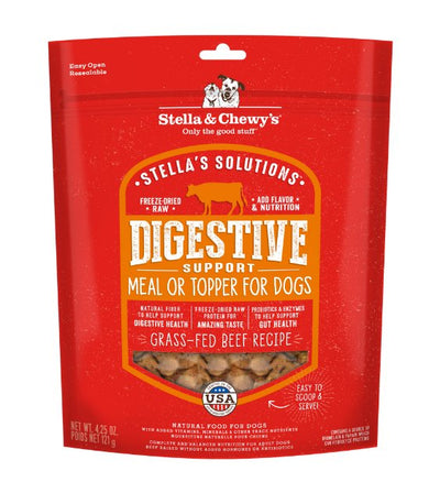 $15 ONLY [PWP SPECIAL]: Stella & Chewy's Stella's Solutions (Digestive Boost) Grass-Fed Beef Freeze-Dried Raw Dog Food - Good Dog People™