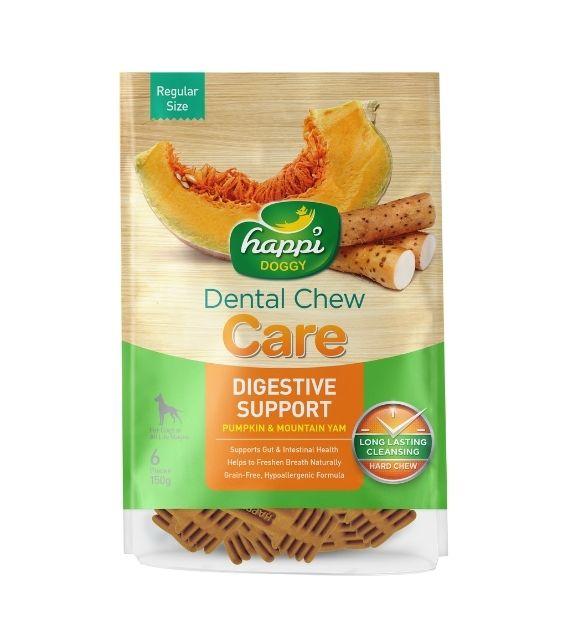 $7.20 ONLY: Happi Doggy Care Digestive Support (Pumpkin & Mountain Yam) Dental Dog Chews (2.5 / 4 Inch)
