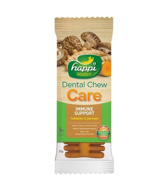 25% OFF: Happi Doggy Care Immune Support (Turmeric & Shiitake) Dental Dog Chews (4 Inch)