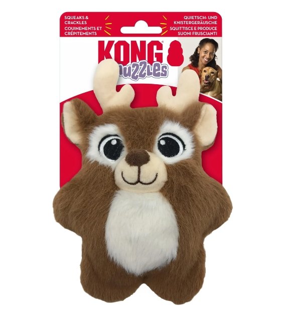 Kong Holiday Snuzzles Reindeer Plush Dog Toy