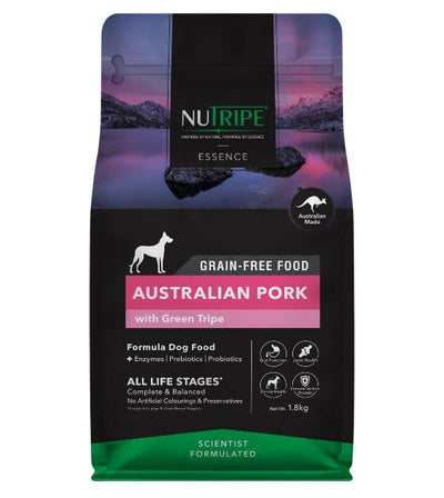 20% OFF: NUTRIPE Essence Grain-Free Australian Pork with Green Tripe Formula Dog Food - Good Dog People™