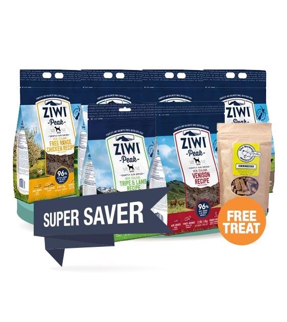 EXTRA 5% OFF + FREE CHEW [SAVER BUNDLE]: ZIWI Peak Air Dried Dog Food