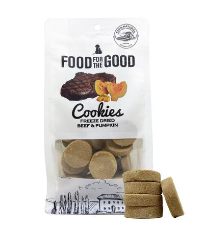 25% OFF: Food For The Good Freeze Dried Beef & Pumpkin Cookies Cat & Dog Treats - Good Dog People™