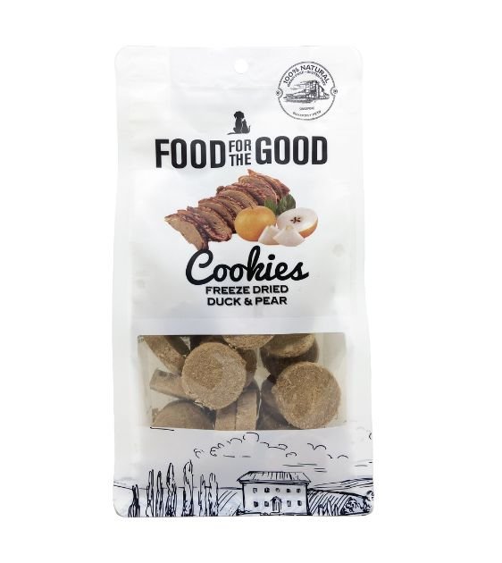 25% OFF: Food For The Good Freeze Dried Duck & Pear Cookies Cat & Dog Treats - Good Dog People™