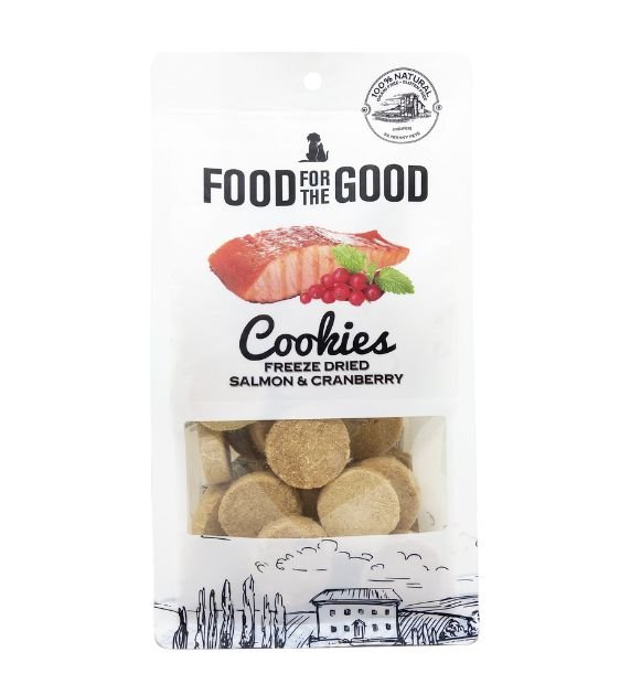 25% OFF: Food For The Good Freeze Dried Salmon & Cranberry Cookies Cat & Dog Treats - Good Dog People™