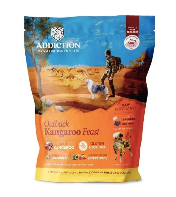 Addiction Outback Kangaroo Feast  Sensitive Care Novel Protein Air-Dried Dog Food