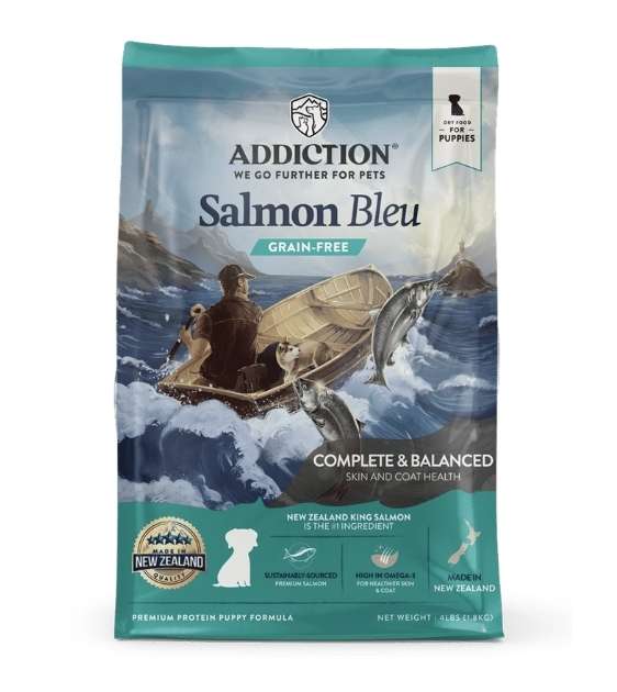 Addiction Salmon Bleu Complete & Balanced Skin & Coat Dry Puppy Food