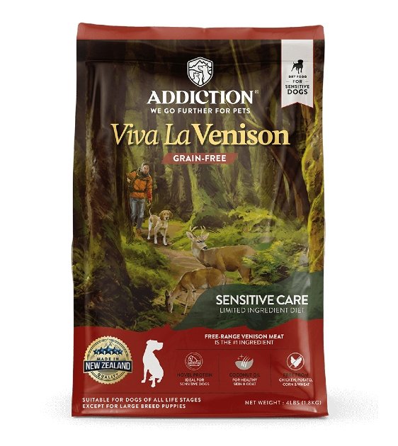 26% OFF + FREE BITES: Addiction Viva La Venison Grain-Free Dry Dog Food - Good Dog People™