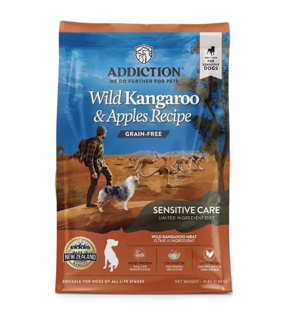 Addiction Wild Kangaroo & Apples Sensitive Novel Protein Dry Dog Food