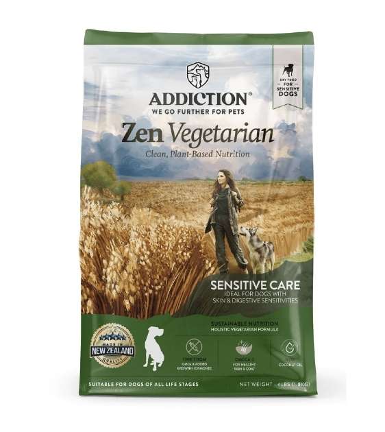 Addiction Zen Vegetarian Sensitive Care Plant Based Dry Dog Food