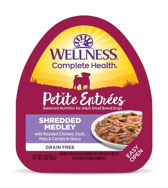 $2.70 ONLY: Wellness Petite Entrees Shredded Medley (Roasted Chicken, Duck, Peas & Carrots) Wet Dog Food - Good Dog People™