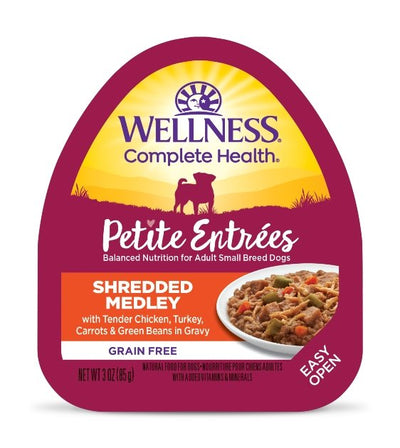 $2.70 ONLY: Wellness Petite Entrees Shredded Medley (Tender Chicken, Turkey, Carrots & Green Beans) Wet Dog Food - Good Dog People™