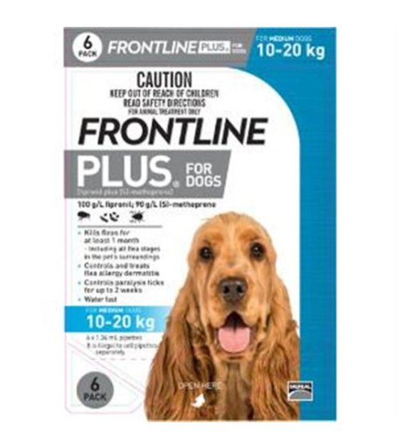 Frontline Plus Flea Tick Treatment For Medium Dogs (10kg 20kg