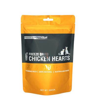 Freeze Dry Australia Chicken Hearts Freeze Dried Cat & Dog Treats