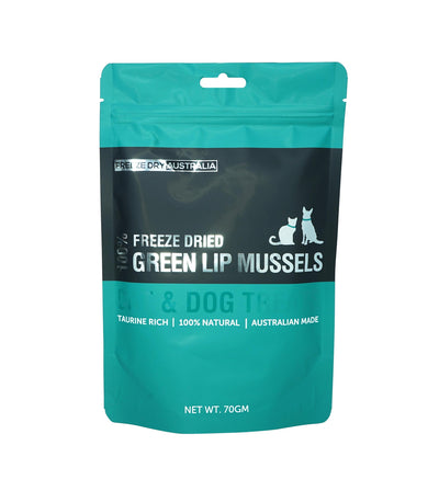 Freeze Dry Australia Whole Green Lip Mussels Freeze Dried Cat & Dog Treats