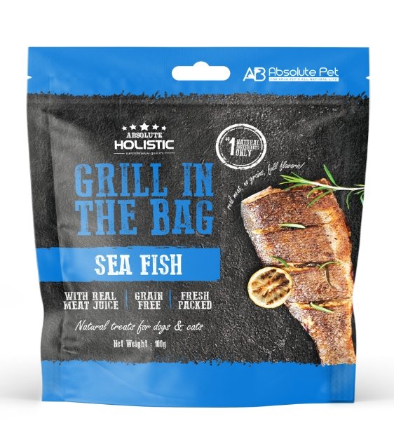 35% OFF: Absolute Holistic Grill In The Bag (Sea Fish) Natural Dog & Cat Treats - Good Dog People™