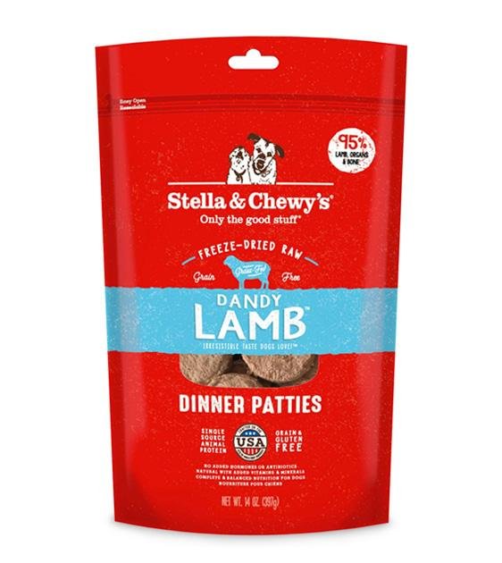 Stella Chewy's Freeze Dried Dandy Lamb Dinner Patties Dog Food