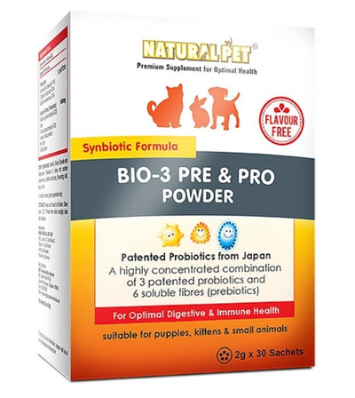 5% OFF: NATURAL PET® Bio3 Pre & Pro Powder (Flavour Free) for Cats & Dogs - Good Dog People™