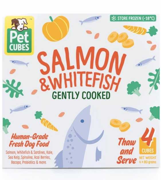 PetCubes Cooked Dog Food (Salmon & Whitefish)