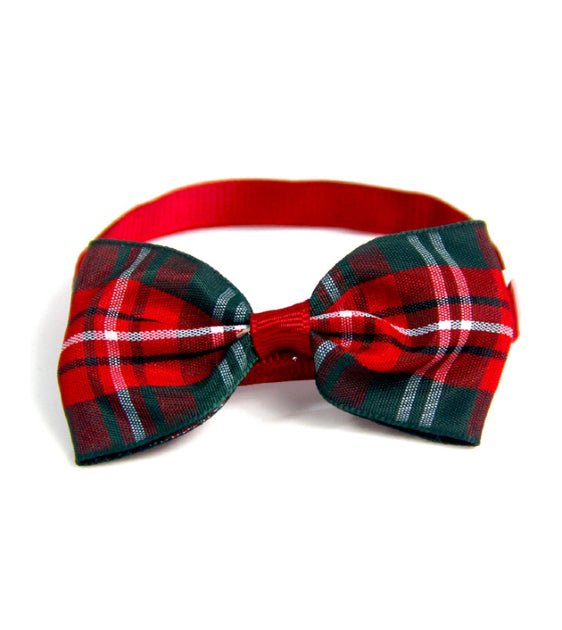 50% OFF: Christmas Bow Tie (Tartan Plaid Design) For Dogs & Cats - Good Dog People™