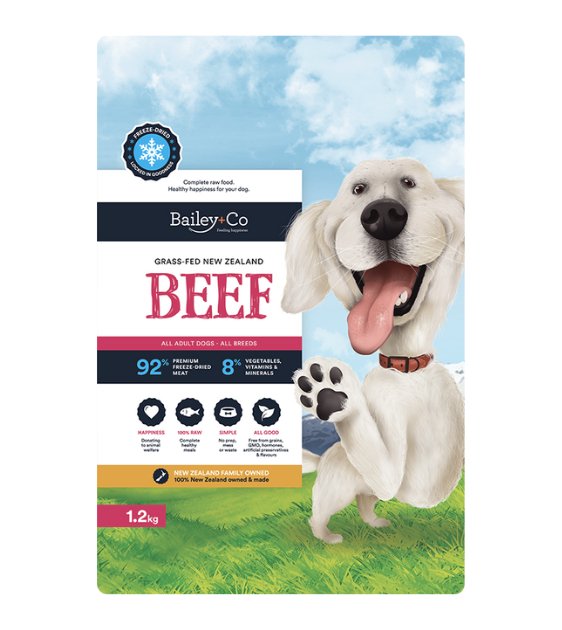 55% OFF TRY & BUY: Bailey+Co New Zealand Freeze Dried Raw Dog Food (Beef)
