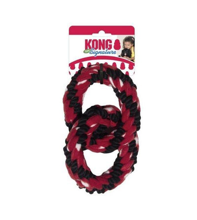 KONG Signature Rope Double Ring Tug Dog Toy