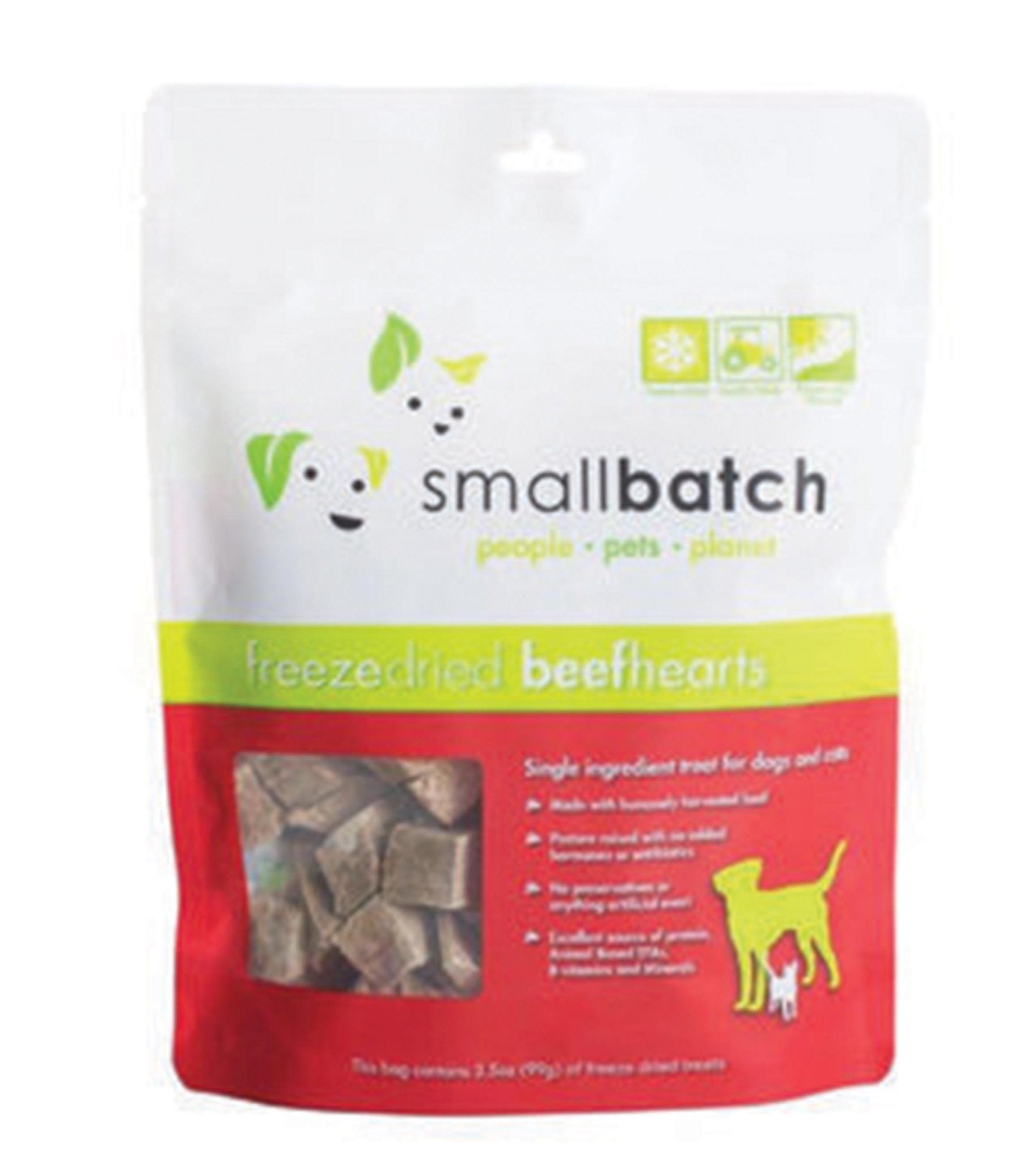 $16.20 ONLY [CLEARANCE]: Small Batch Freeze Dried Beef Hearts Cat & Dog Treats