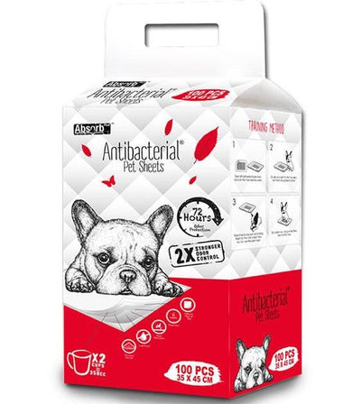 $11.20 PER BAG: Absorb Plus Antibacterial Dog Pee Pad