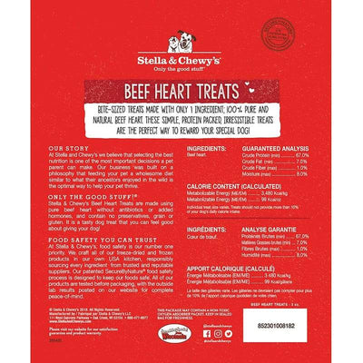 Stella & Chewy’s Freeze Dried Single Ingredient Beef Heart Dog Treats - Back