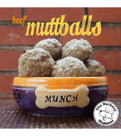 The Barkery Beef Muttballs Meal Toppers Frozen Dog Food