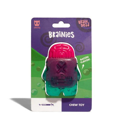 Zee.Dog Brainies Brain Dead (Bacon Flavour) Dog Chew Toy