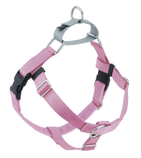 FREEDOM No-Pull Harness & Leash (Rose Pink/Silver) For Dogs