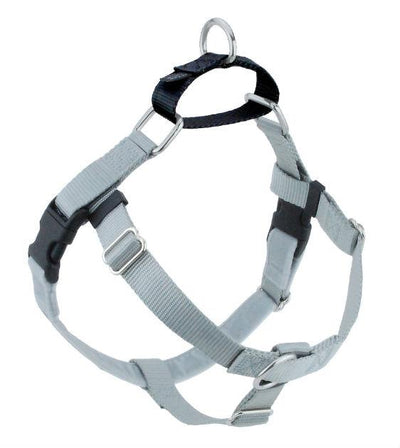 Freedom No-Pull Harness & Leash (Silver/Black) For Dogs