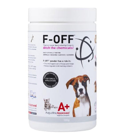 Augustine Approved F-OFF Odour & Pest Relieving Zeolite Powder for Dogs