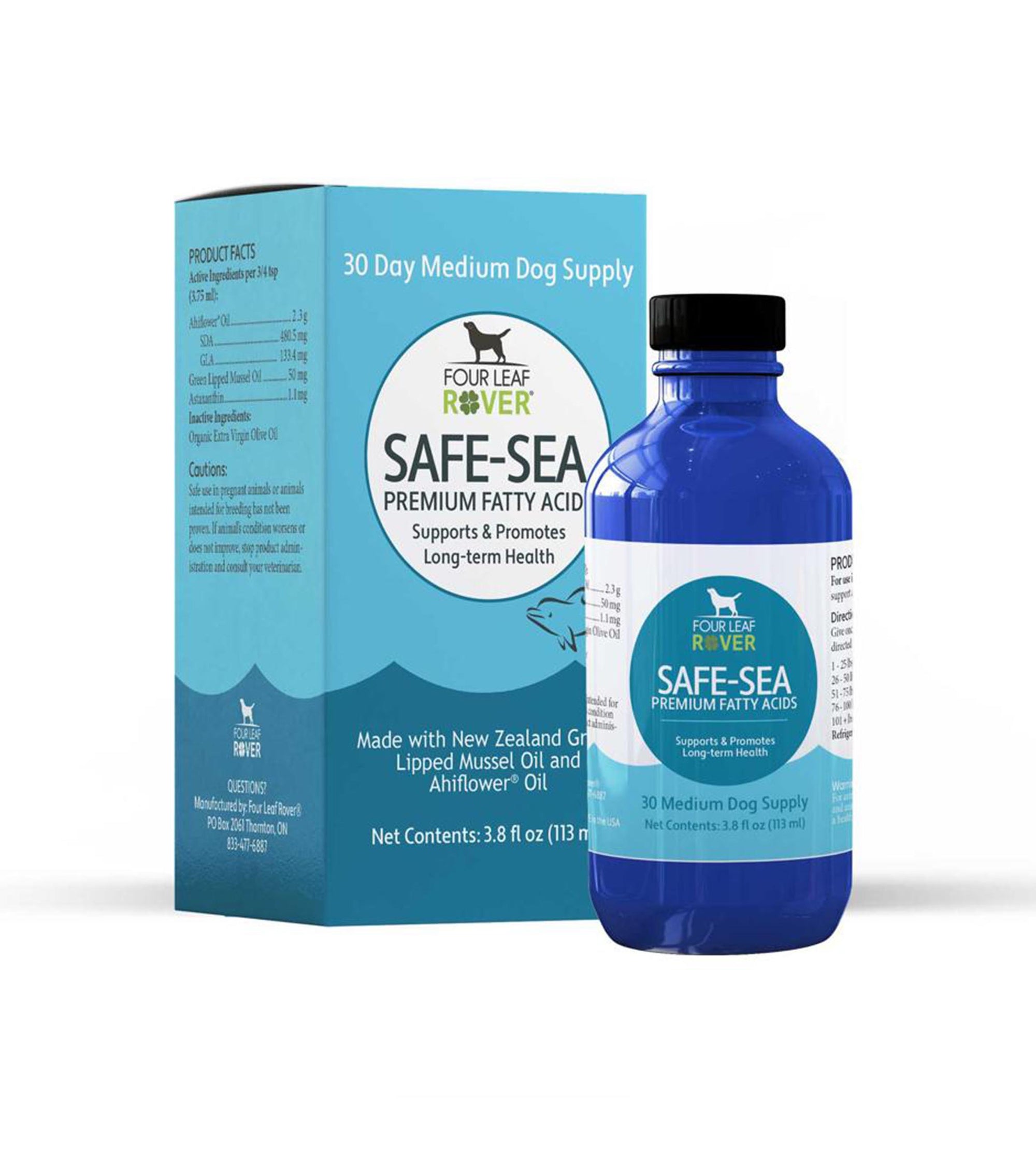 Four Leaf Rover Safe-Sea Green Lipped Mussel Oil (Omega-3) Dog Supplements