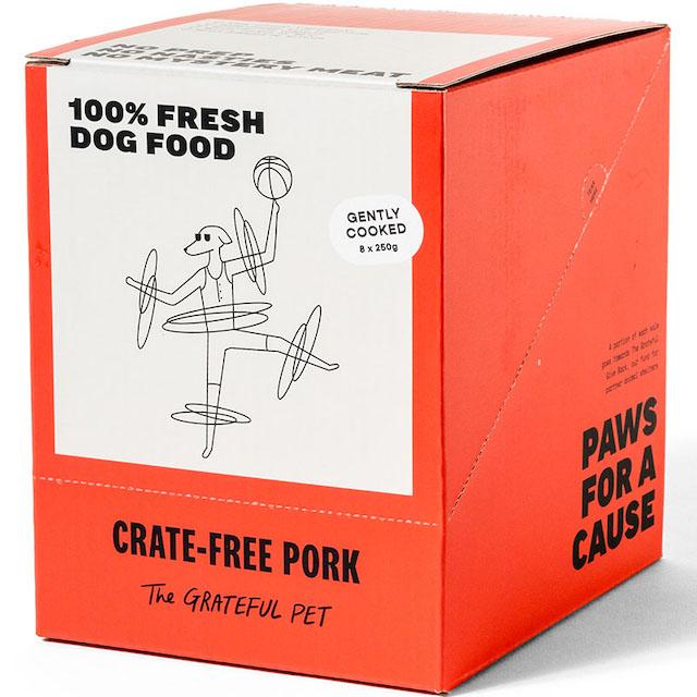 The Grateful Pet Cooked Dog Food Crate Free Pork