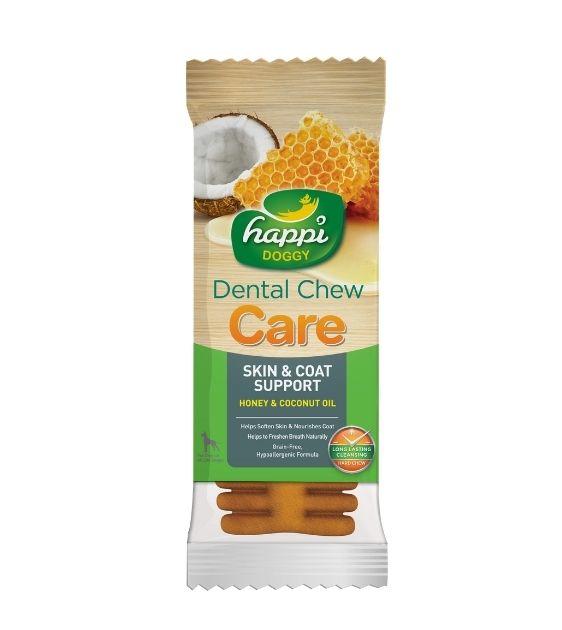 25% OFF: Happi Doggy Care Skin & Coat Support (Honey & Coconut) Dental Dog Chews (2.5 / 4 Inch)