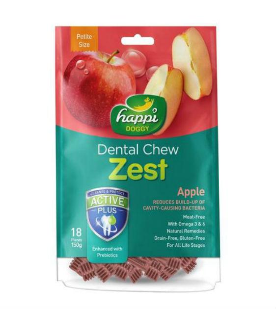 $6.60 ONLY: Happi Doggy Zest (Apple) Dental Dog Chews (2.5 Inch)