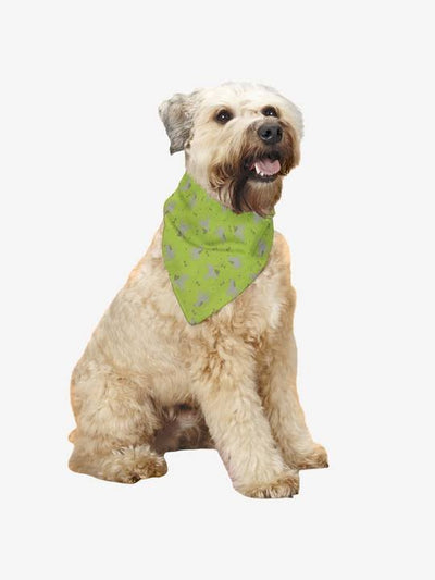 Insect Shield Dog & Bone Flea & Tick Repellent Bandana for Dogs - Green with Dog