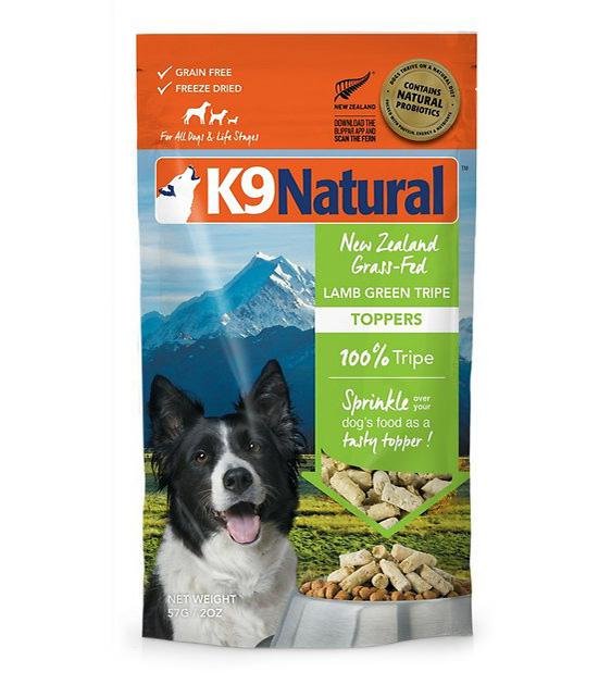 20% OFF: K9 Natural Freeze Dried Lamb Green Tripe Topper Dog Food