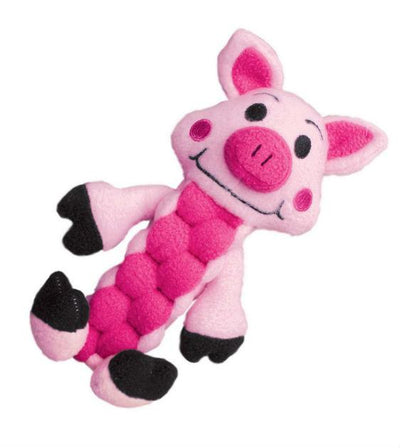 Kong Pudge Braidz Pig Plush Dog Toy
