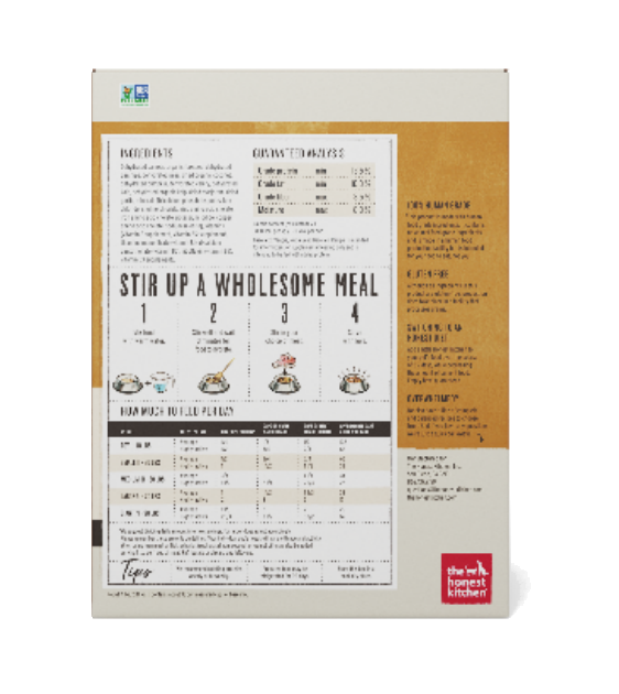Dehydrated dog top food base mix