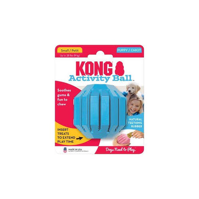KONG Puppy Activity Ball Dog Toy (Assorted Colours) - blue