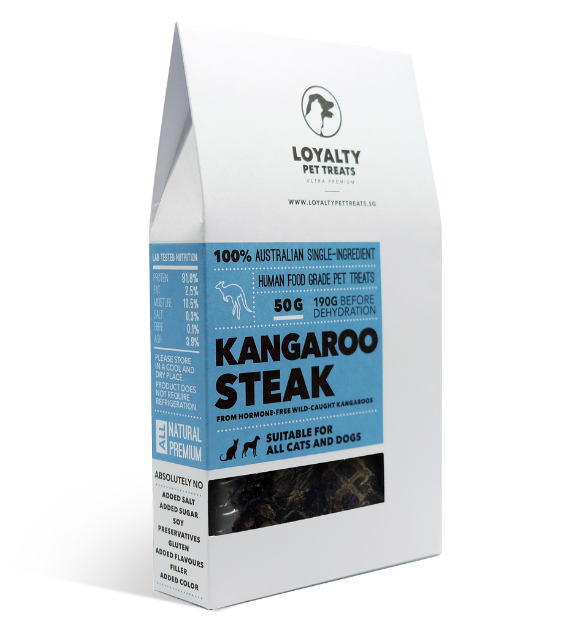 Loyalty Pets Kangaroo Steak Dried Dog Treats