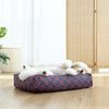 Ohpopdog Peranakan Inspired Baba Navy 150 Microbeads Dog Bed with Dog 01