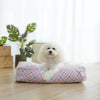 Ohpopdog Peranakan Inspired Bibik Pink 14 Microbeads Dog Bed - with Dog01